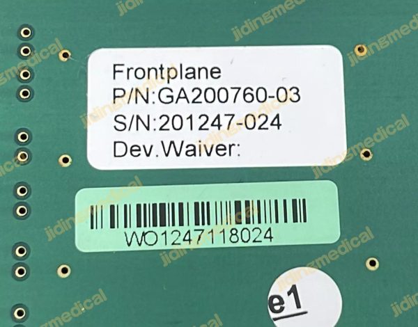 GE Healthcare Vivid E9 Ultrasound Frontplane Board GA200760-03 PCB GA302760 - Image 4