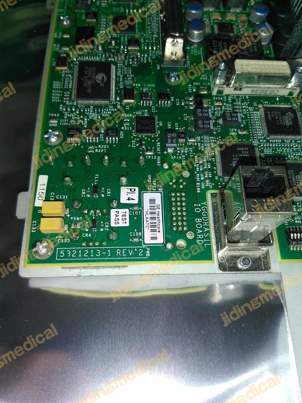 GE Logiq E9/ Vivid E9 I/O Board 5321212 B 5321213-1 Rev2 YGGDRASIL Ultrasound - Image 4