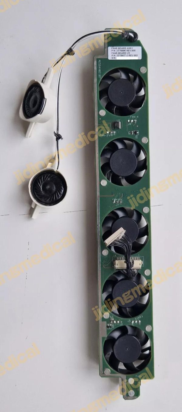 GE Vivid i Ultrasound Fan Board Assy P/N 2376696 REV 005 + FANS Board + Speaker - Image 3